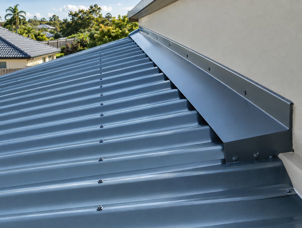 Example job photo: new roof sheets and flashing